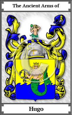 Hugo Family Crest Download (JPG) Book Plated - 600 DPI