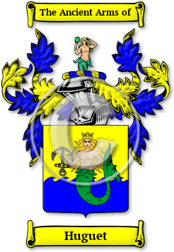 Huguet Family Crest Download (jpg) Legacy Series - 150 DPI