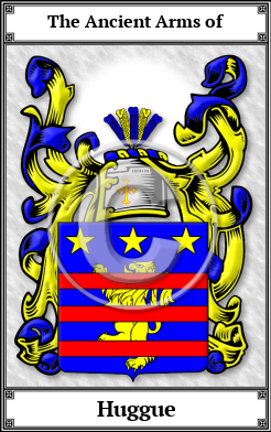 Huggue Family Crest Download (JPG) Book Plated - 600 DPI