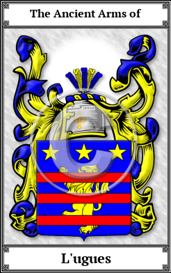 L'ugues Family Crest Download (JPG)  Book Plated - 150 DPI