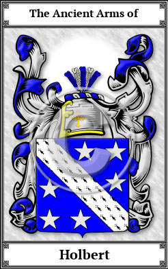 Holbert Family Crest Download (JPG)  Book Plated - 150 DPI