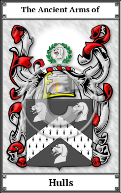 Hulls Family Crest Download (JPG)  Book Plated - 150 DPI