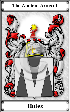 Hules Family Crest Download (JPG)  Book Plated - 150 DPI