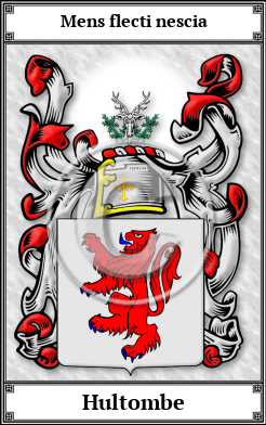 Hultombe Family Crest Download (JPG) Book Plated - 600 DPI