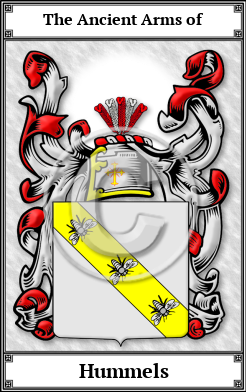 Hummels Family Crest Download (JPG)  Book Plated - 150 DPI