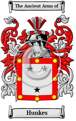Hunkes Family Crest Download (JPG) Heritage Series - 600 DPI