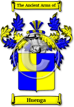 Huenga Family Crest Download (jpg) Legacy Series - 150 DPI