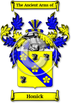 Honick Family Crest Download (JPG) Legacy Series - 600 DPI
