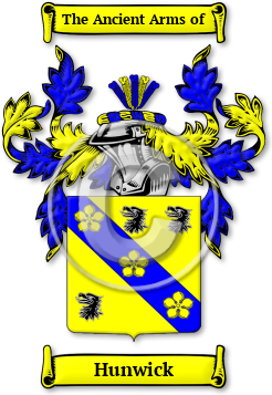 Hunwick Family Crest Download (jpg) Legacy Series - 150 DPI