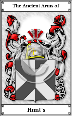 Hunt's Family Crest Download (JPG)  Book Plated - 150 DPI