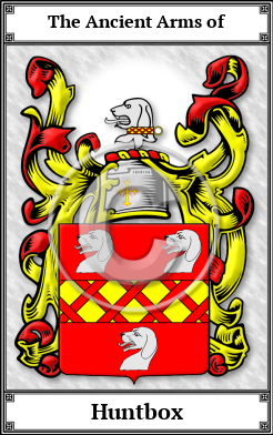 Huntbox Family Crest Download (JPG)  Book Plated - 150 DPI