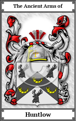 Huntlow Family Crest Download (JPG)  Book Plated - 150 DPI