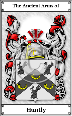 Huntly Family Crest Download (JPG) Book Plated - 600 DPI
