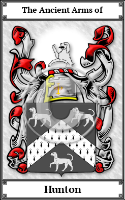 Hunton Family Crest Download (JPG)  Book Plated - 150 DPI