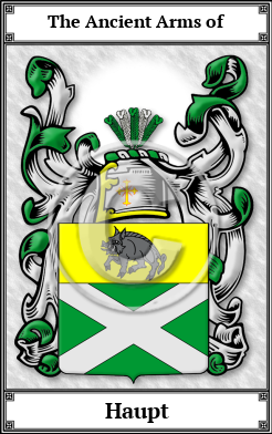 Haupt Family Crest Download (JPG)  Book Plated - 150 DPI