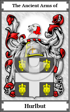 Hurlbut Family Crest Download (JPG)  Book Plated - 150 DPI