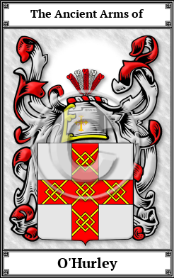 O'Hurley Family Crest Download (JPG)  Book Plated - 150 DPI
