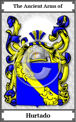 Hurtado Family Crest Download (JPG)  Book Plated - 150 DPI