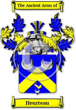 Heurteau Family Crest Download (jpg) Legacy Series - 150 DPI