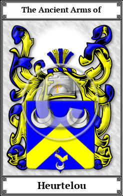 Heurtelou Family Crest Download (JPG)  Book Plated - 150 DPI