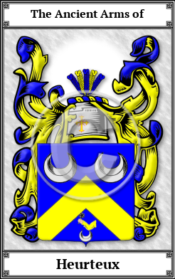 Heurteux Family Crest Download (JPG)  Book Plated - 150 DPI