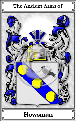 Howsman Family Crest Download (JPG)  Book Plated - 150 DPI