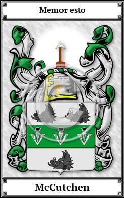McCutchen Family Crest Download (JPG) Book Plated - 600 DPI