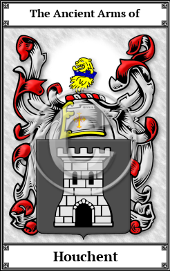 Houchent Family Crest Download (JPG) Book Plated - 600 DPI