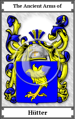 Hütter Family Crest Download (JPG)  Book Plated - 150 DPI