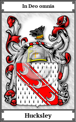 Hucksley Family Crest Download (JPG)  Book Plated - 150 DPI