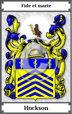 Huckson Family Crest Download (JPG)  Book Plated - 150 DPI