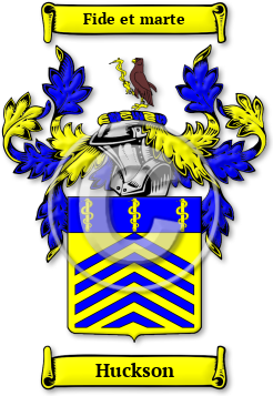Huckson Family Crest Download (jpg) Legacy Series - 150 DPI
