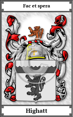 Highatt Family Crest Download (JPG)  Book Plated - 150 DPI