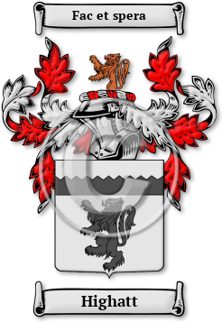 Highatt Family Crest Download (jpg) Legacy Series - 150 DPI