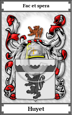 Huyet Family Crest Download (JPG)  Book Plated - 150 DPI