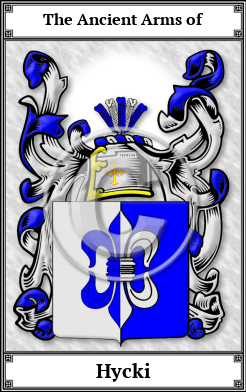 Hycki Family Crest Download (JPG)  Book Plated - 150 DPI