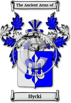 Hycki Family Crest Download (jpg) Legacy Series - 150 DPI