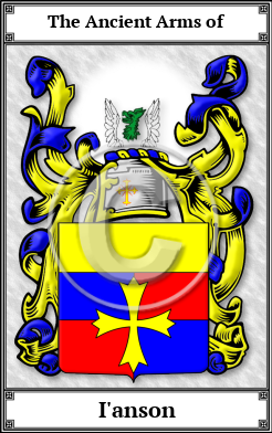 I'anson Family Crest Download (JPG) Book Plated - 600 DPI