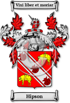 Hipson Family Crest Download (jpg) Legacy Series - 150 DPI