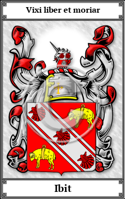 Ibit Family Crest Download (JPG)  Book Plated - 150 DPI