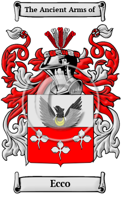 spids Stå sammen bælte Ecco Name Meaning, Family History, Family Crest & Coats of Arms