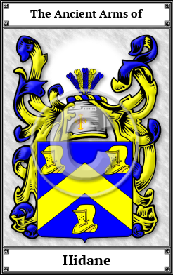 Hidane Family Crest Download (JPG)  Book Plated - 150 DPI