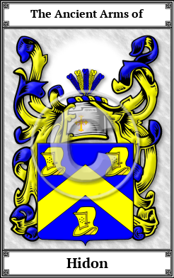 Hidon Family Crest Download (JPG)  Book Plated - 150 DPI