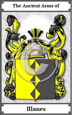 Illanes Family Crest Download (JPG) Book Plated - 600 DPI