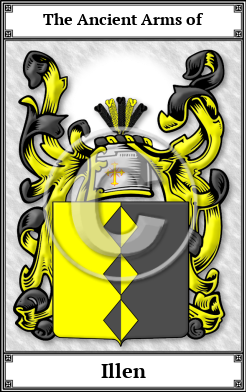 Illen Family Crest Download (JPG)  Book Plated - 150 DPI