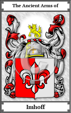 Imhoff Family Crest Download (JPG) Book Plated - 300 DPI