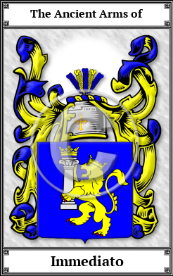 Immediato Family Crest Download (JPG)  Book Plated - 150 DPI