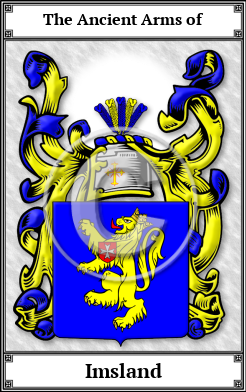 Imsland Family Crest Download (JPG) Book Plated - 600 DPI