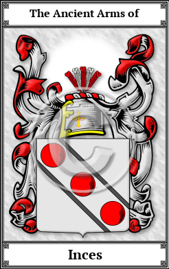 Inces Family Crest Download (JPG) Book Plated - 600 DPI