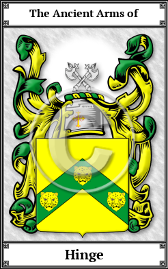 Hinge Family Crest Download (JPG) Book Plated - 600 DPI